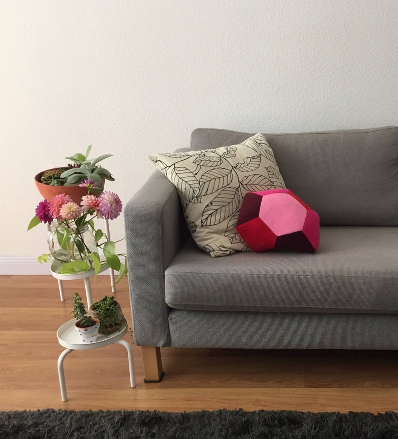 gift idea for the home - jumbo gemstone throw pillow