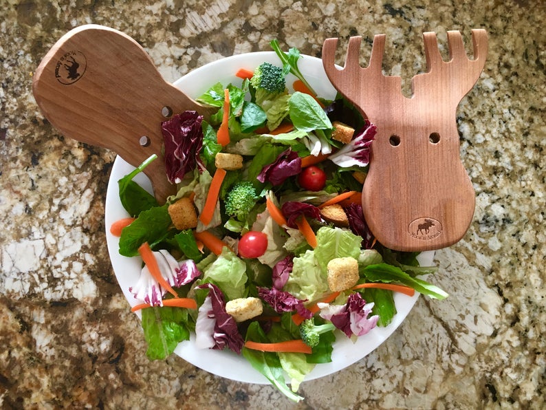 gift idea for the home - moose salad servers