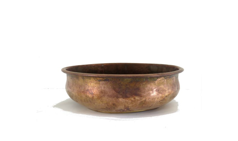 gift idea for the home - vintage copper bowl