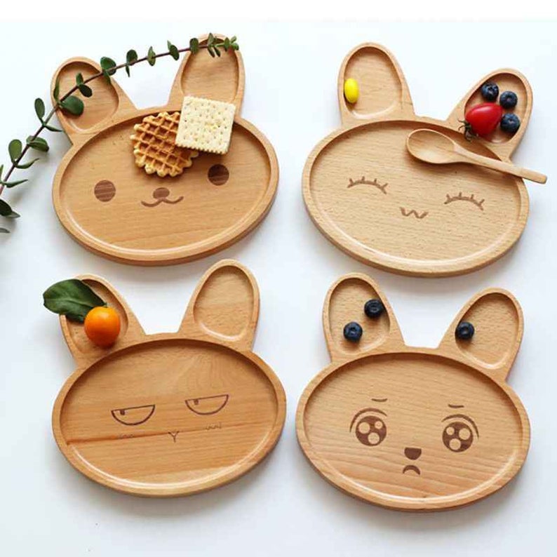 gift idea for the home - wooden kids plate