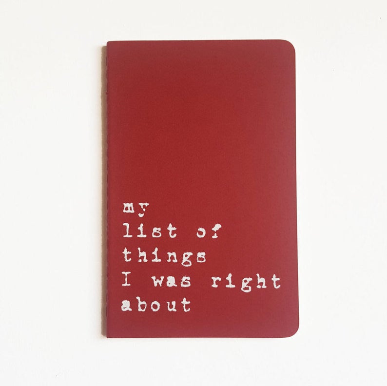 gift idea for women under $50:  funny notepad 