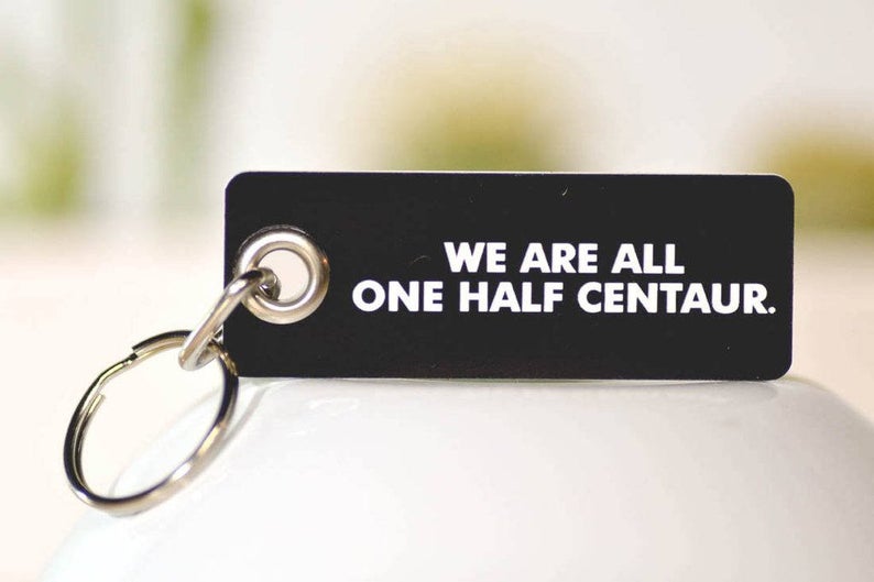holiday gift idea: funny half centaur key chain
