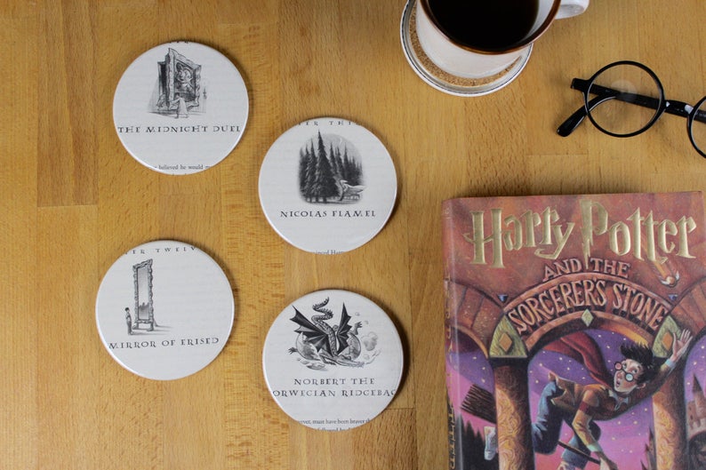 DC artist gift idea: harry potter coaster