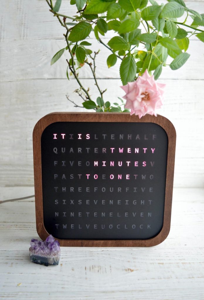 gift ideas for the desk and for coworkers - word clock