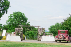 Riverside on the Potomac wedding- Bellwether Events - ceremony welcome tables