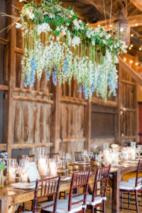 Riverside on the Potomac wedding- Bellwether Events - recpetion head table florals