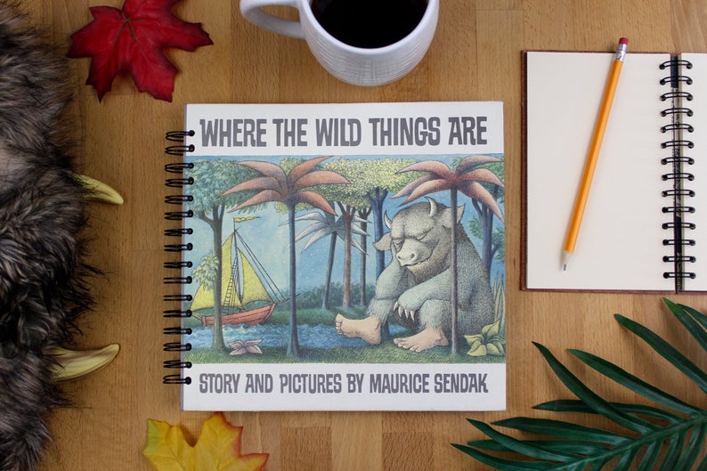 DC artist gift idea: where the wild things are re-purposed journal
