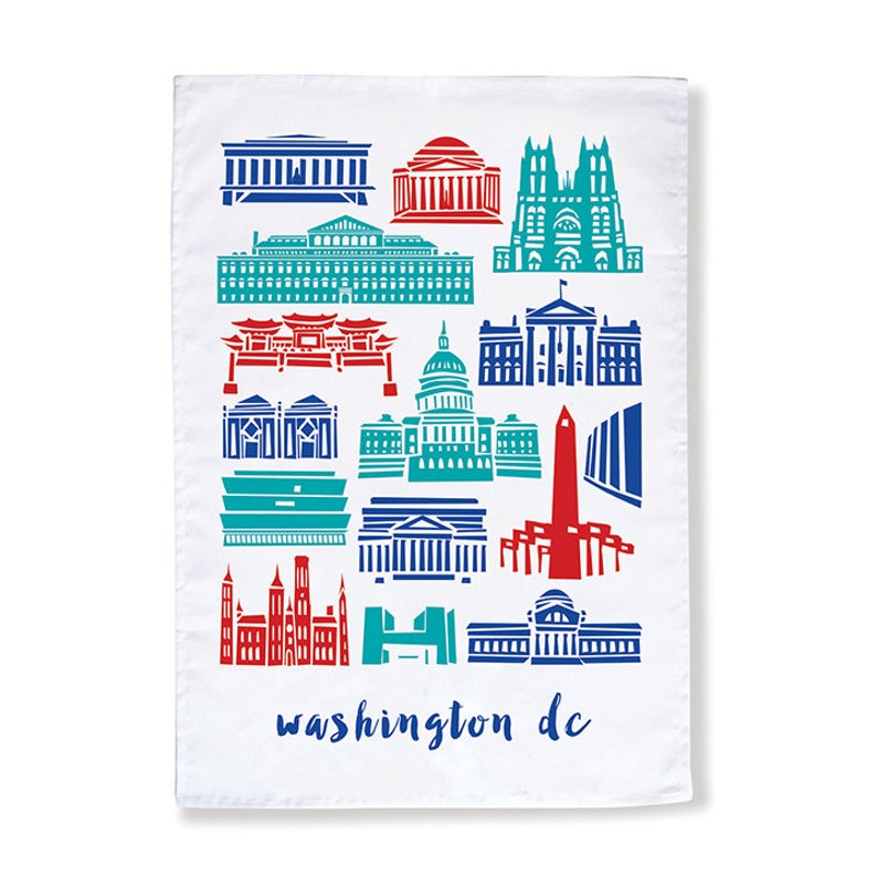 DC artist gift idea: dc architecture tea towel