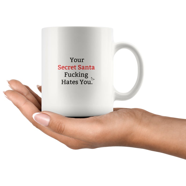 holiday gift idea: funny secret santa mug