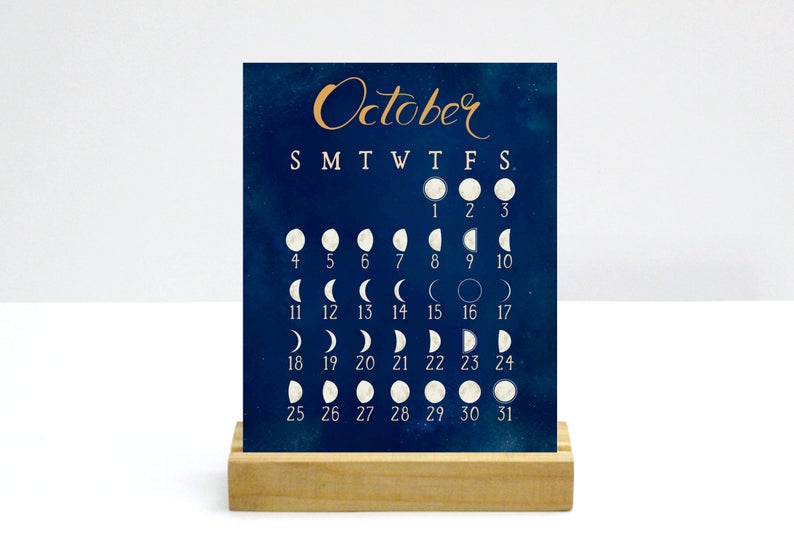 gift ideas for the desk and for coworkers - 2020 lunar desk calendar