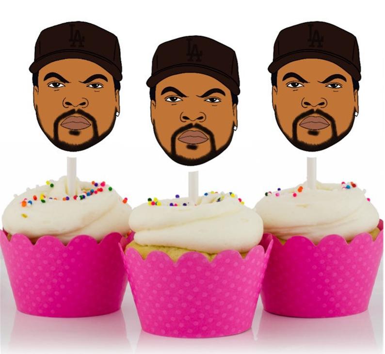 rapper ice cube gift idea - cupcake toppers