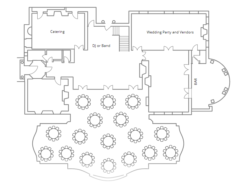woodend sanctuary wedding cost - sample floor plan 