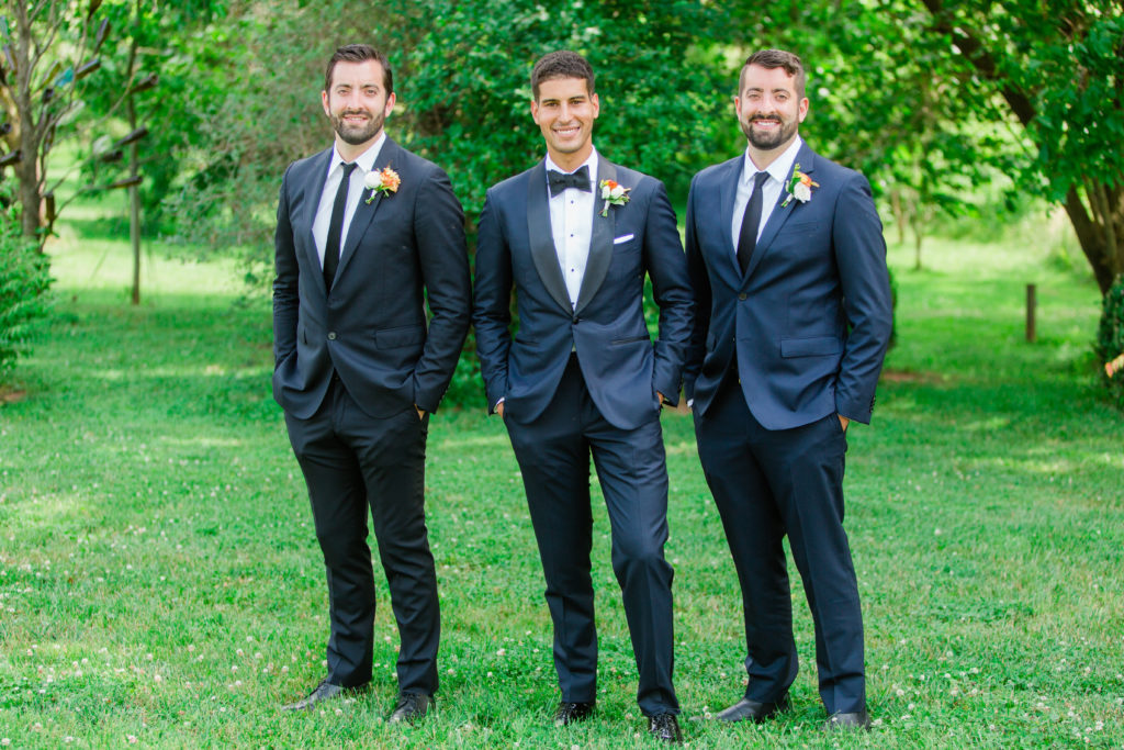 Riverside on the Potomac wedding men's attire blue tux
