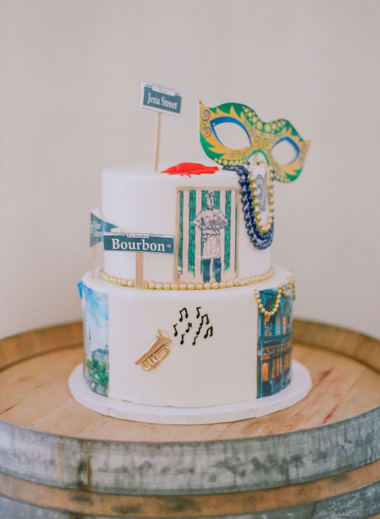 New Orleans themed groom's cake