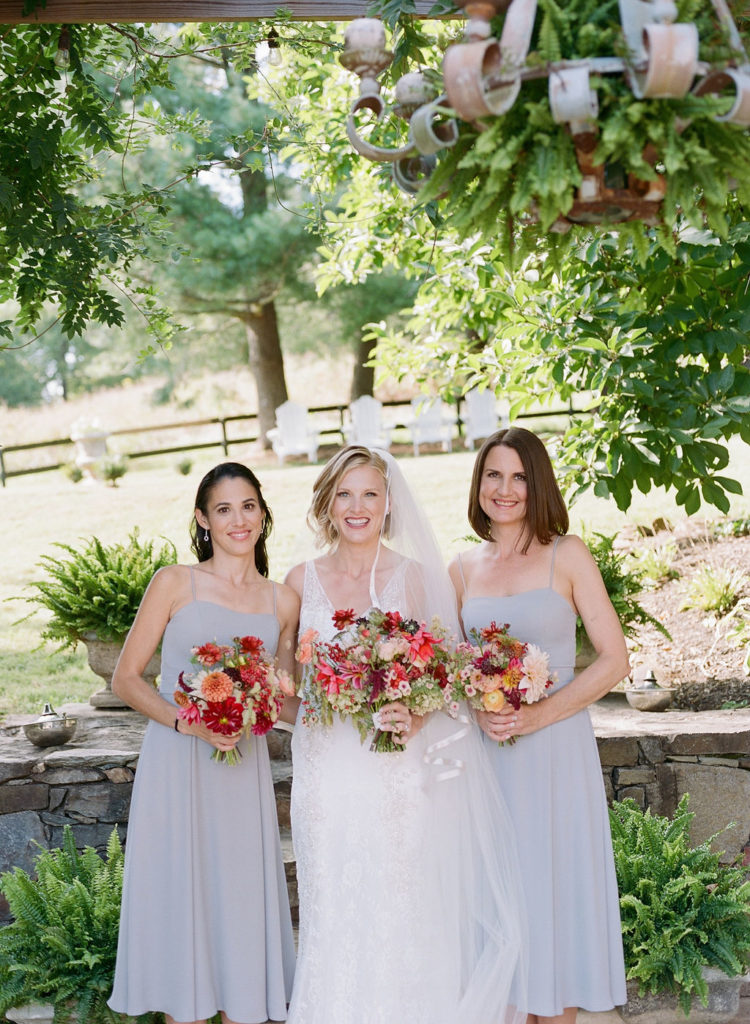 light gray bridesmaid dresses - Tranquility Farm - Purcellville Virginia, Loudoun VA