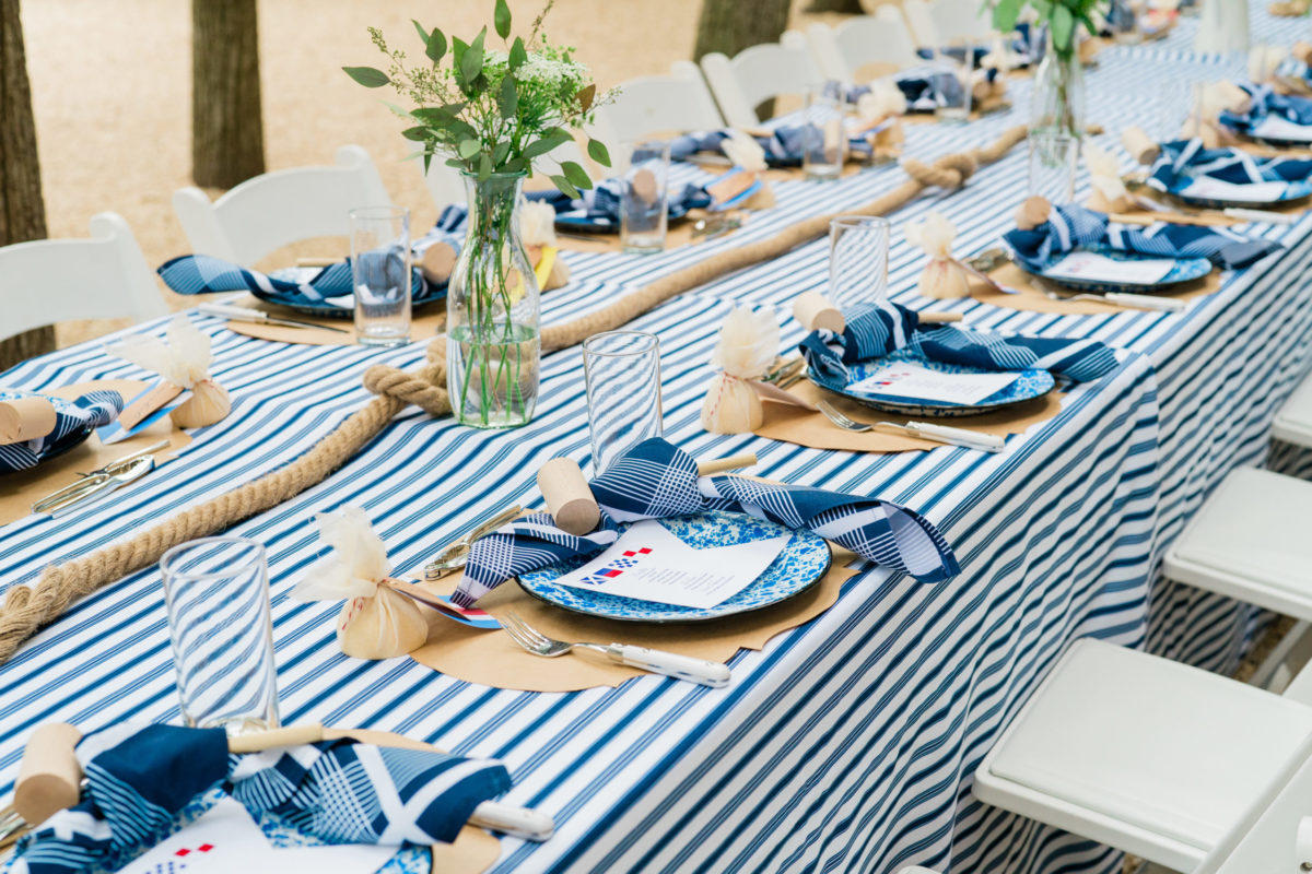 Meridian House crab boil party summer ideas table setting