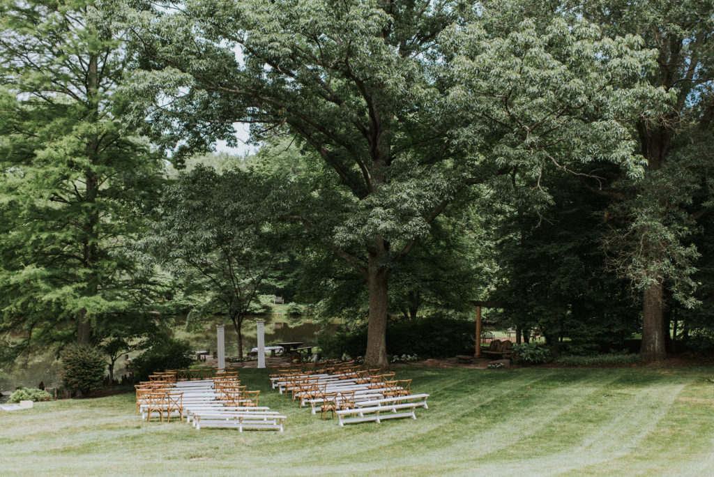 Virginia private home wedding - backyard ceremony