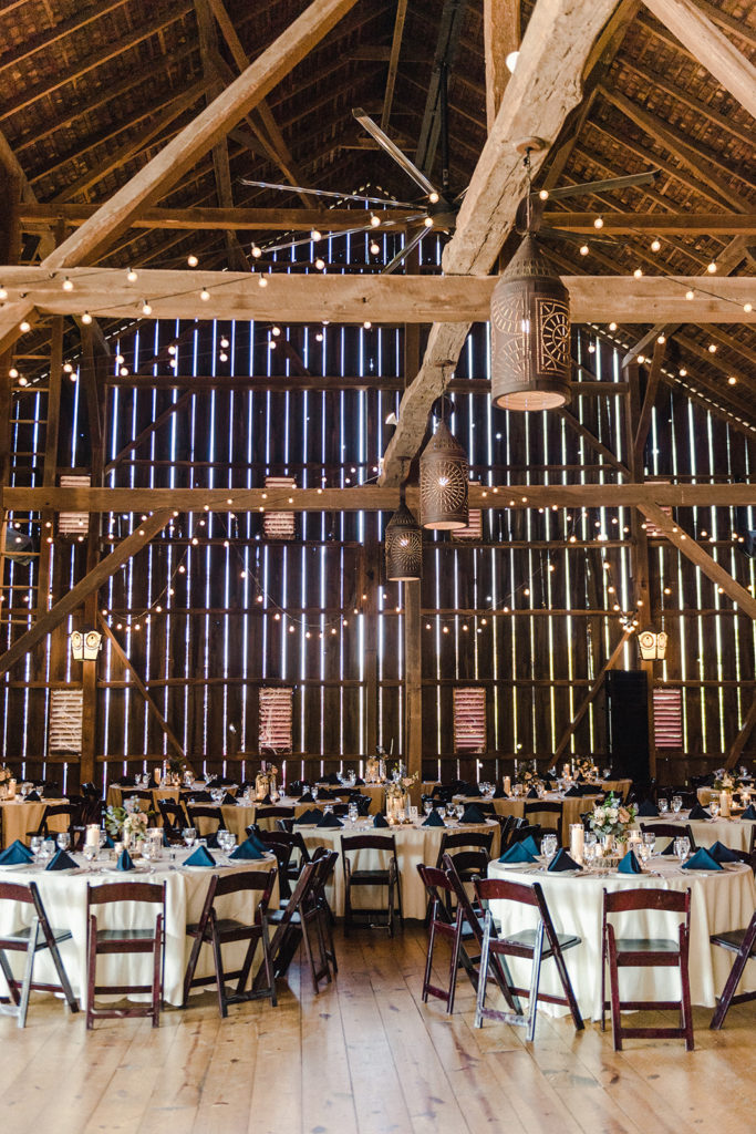 Riverside on the Potomac barn wedding reception