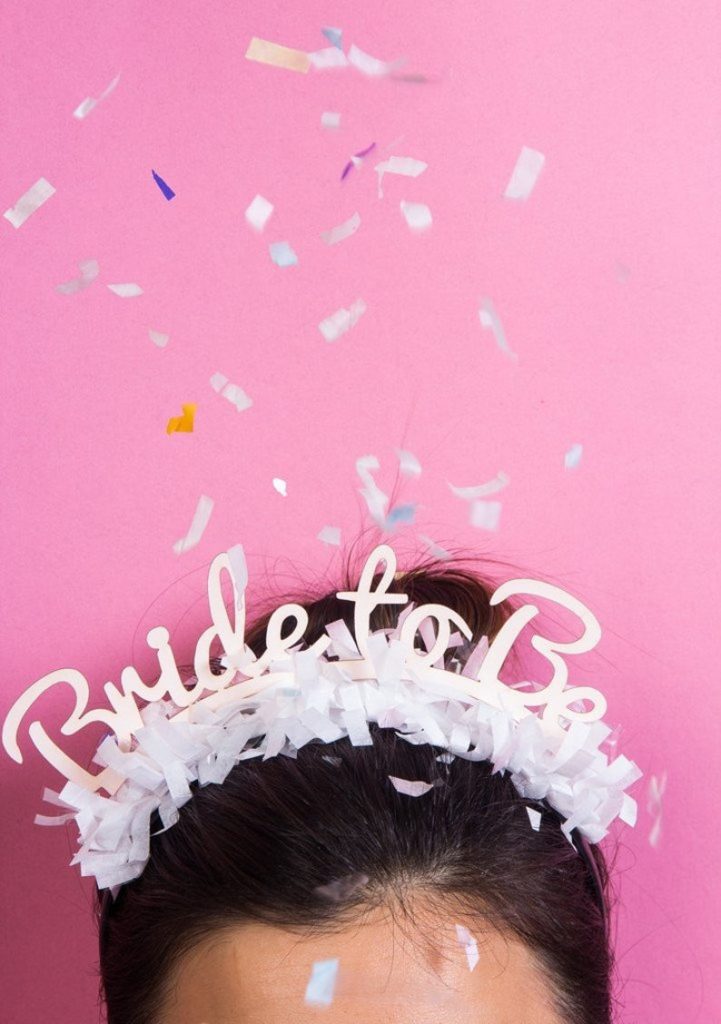 how to plan a virtual bridal shower - party headbands 