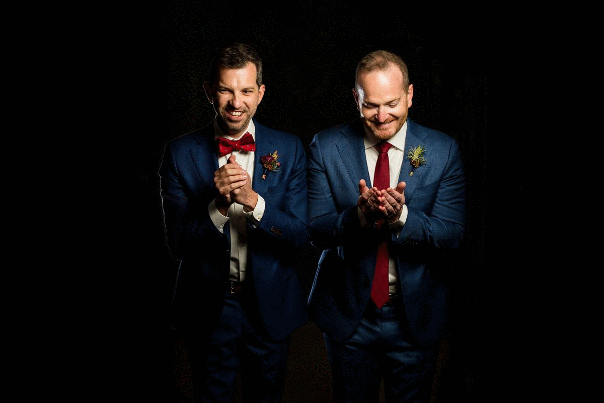 two grooms confetti gif