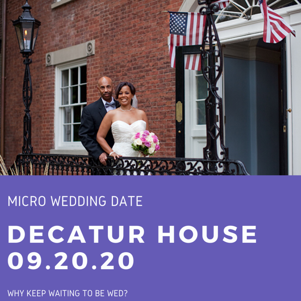 Decatur House micro wedding 
