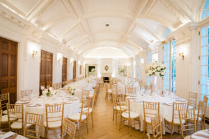 dar wedding reception gold white blush elegant O'Byrne Gallery