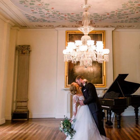 decatur house wedding - historic house bride and groom portrait