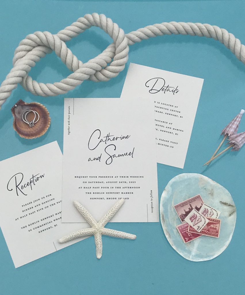 minted weddings flat lay challenge neutral taupe nautical