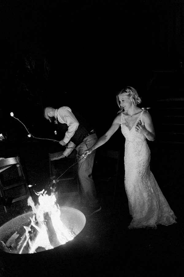 Tranquility Farm Wedding bonfire