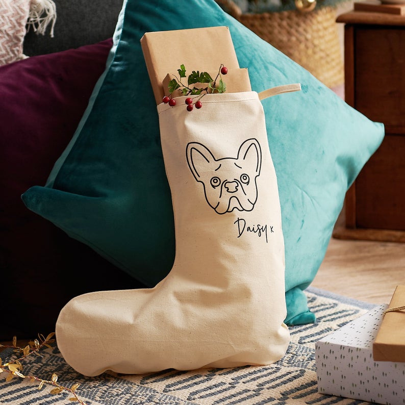 gift for pet lovers: custom pet Christmas stocking