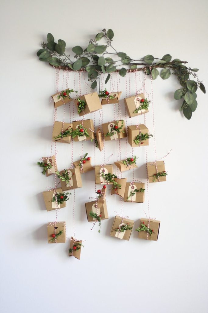 Stylish hygge hanging advent calendar  - Christmas Decor