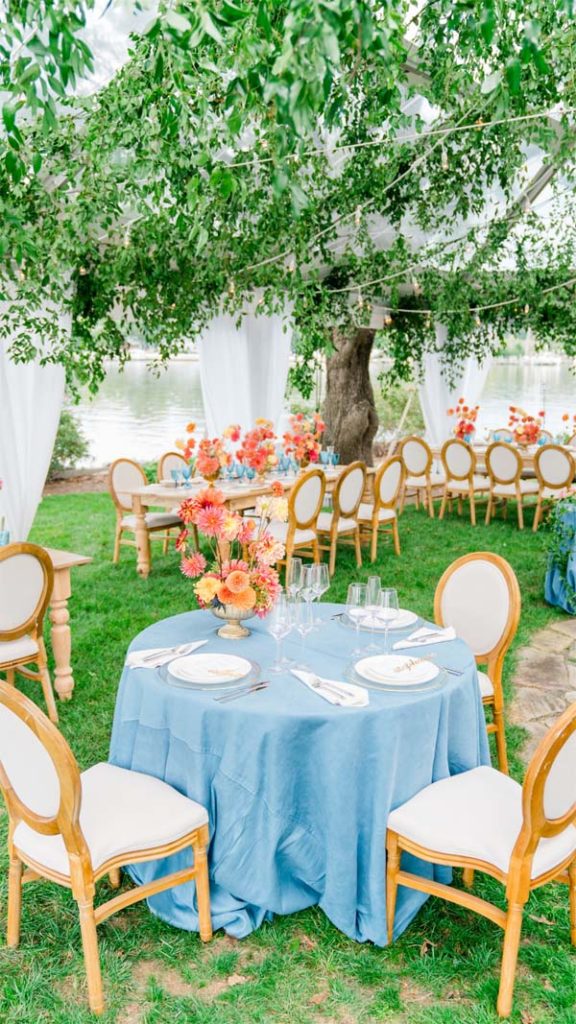 Secret Garden Wedding tent - micro wedding - Maryland Waterfront