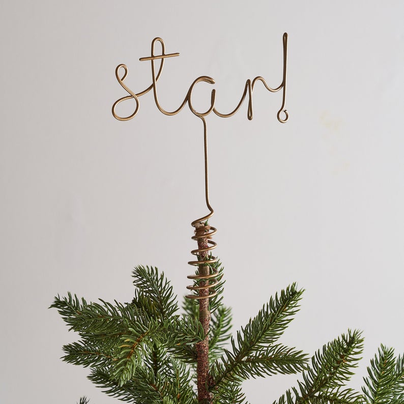 wired word tree topper - custom -  - Christmas Decor