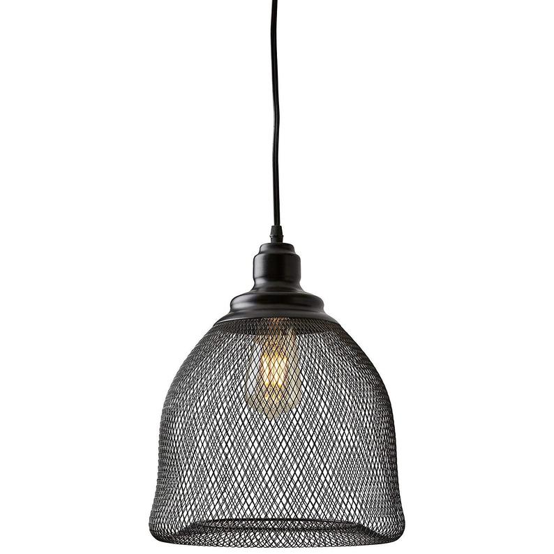 lighting fixture gifts - industrial black mesh pendant light
