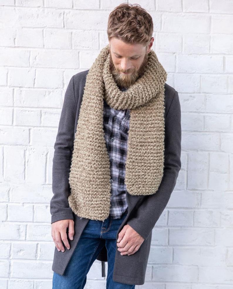 alpaca wool scarf for him  - gift for dude, gift for men, 