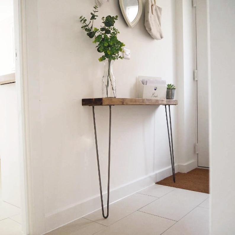 big gifts for the home - narrow console table with hairpin legs