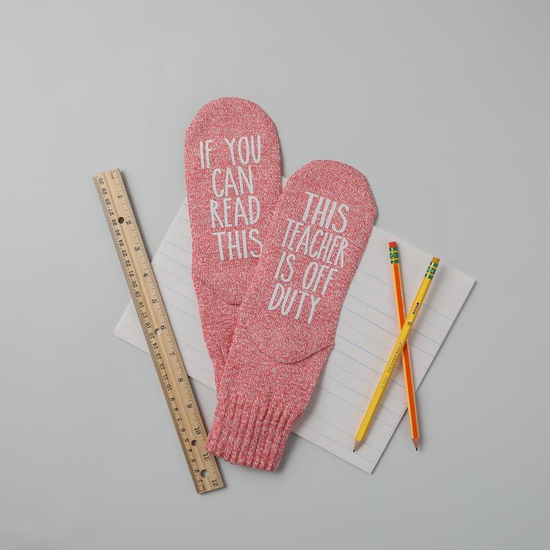 Off duty teacher socks  - gifts for teachers - teacher appreciation