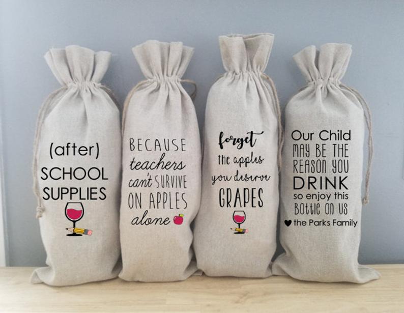 funny wine tote  - gifts for teachers - teacher appreciation