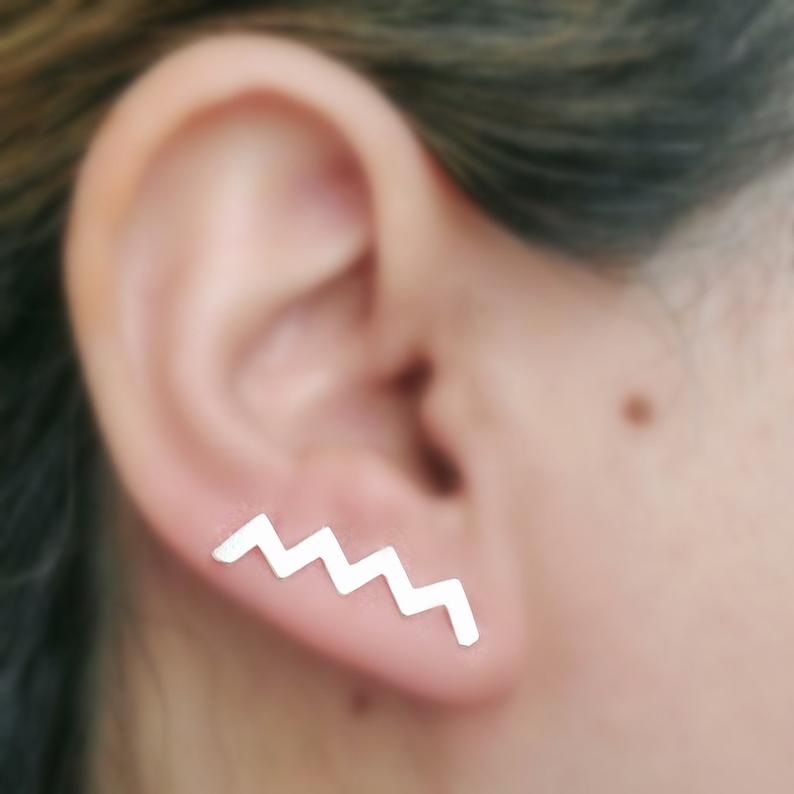 zig zag ear climber  - gifts made in DC