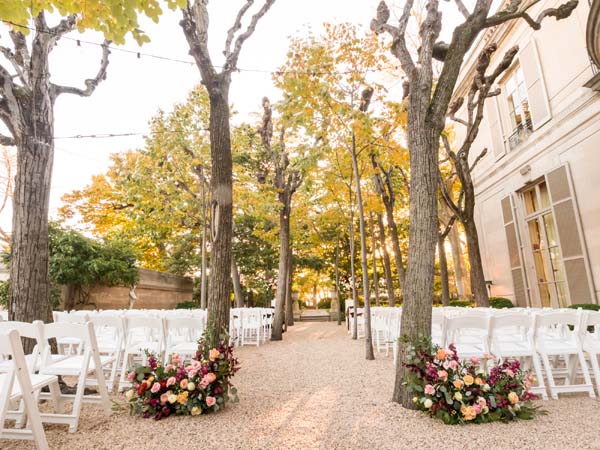 Meridian House DC wedding burgundy, dusty rose, emerald flowers Linden Grove ceremony