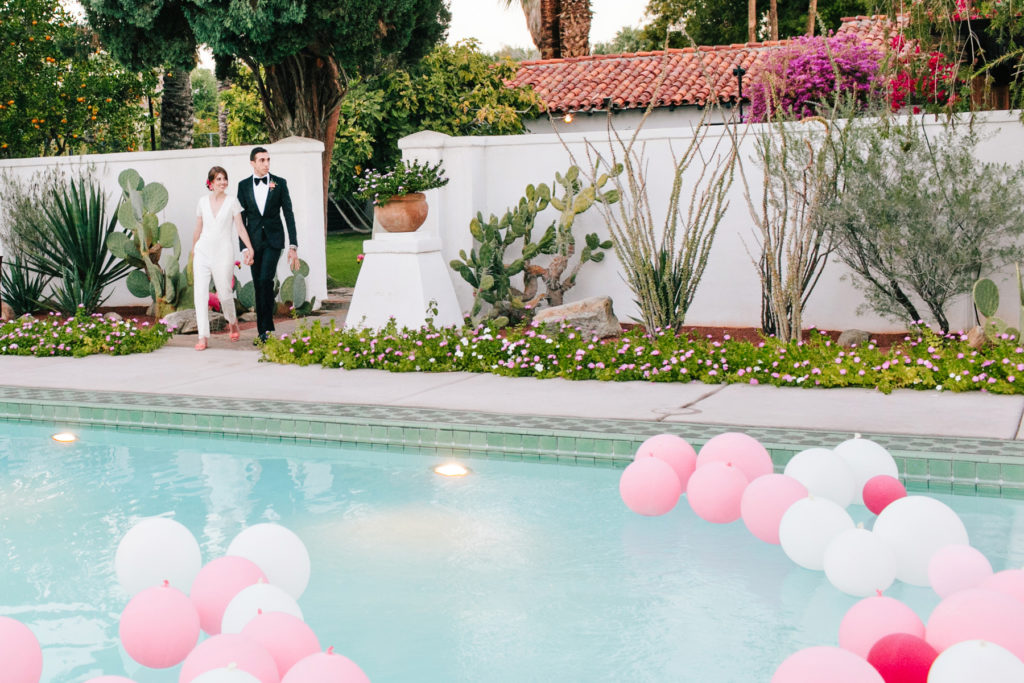 Palm Springs Wedding pool