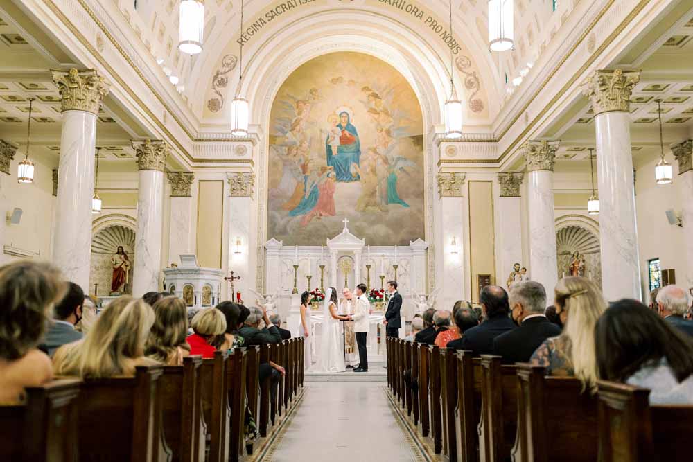 Holy Rosary Catholic church DC wedding 