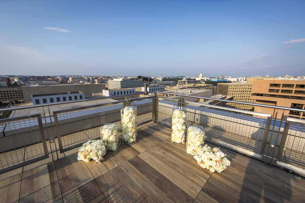 Spy Museum DC wedding rooftop ceremony