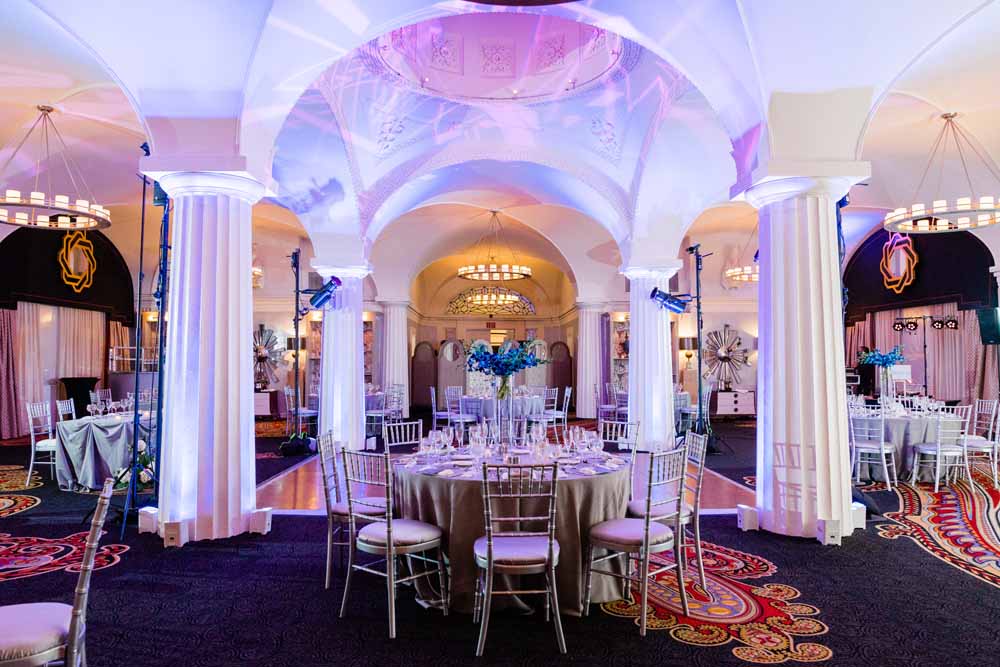 Hotel Monaco DC wedding reception synth wave