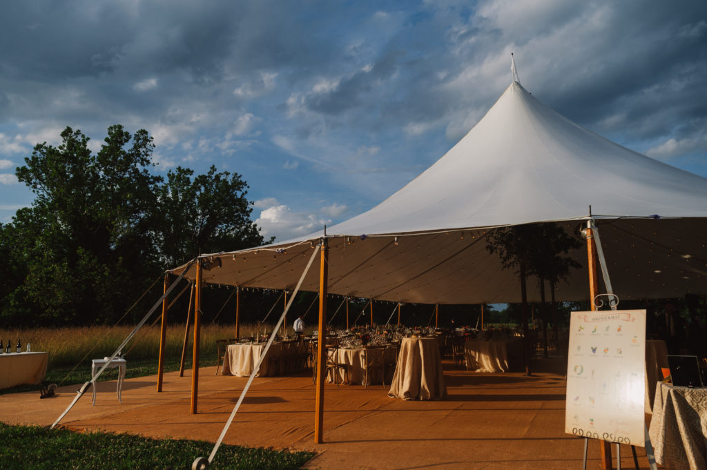 Home Wedding Virginia Sperry tent reception