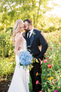 Riverside on the Potomac blue hydrangea bridal bouquet