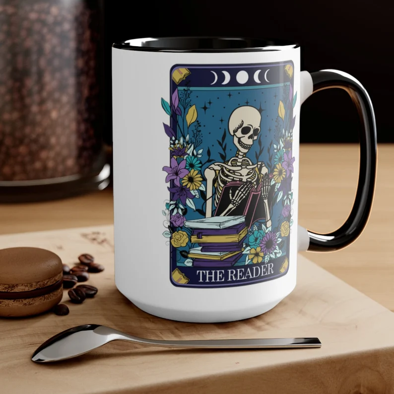 book club gift ideas for your friends - tarot card the reader coffee mug
