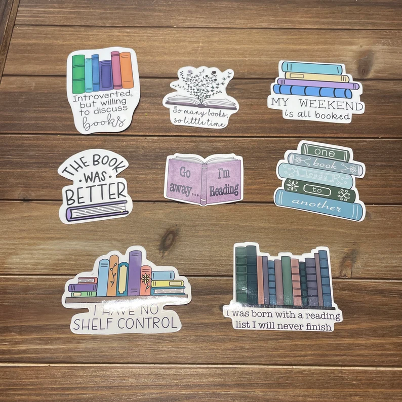 book club gift ideas for your friends - sticker set 