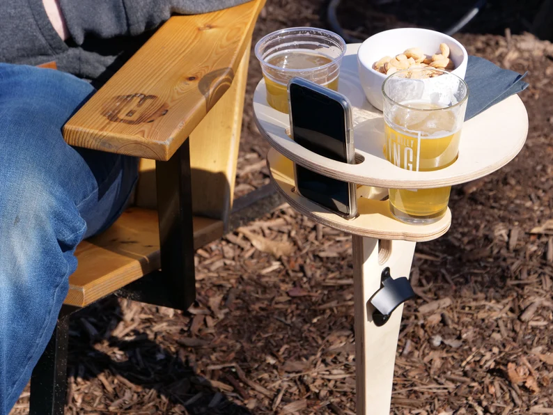 portable outdoor table - stake in the ground - gift idea