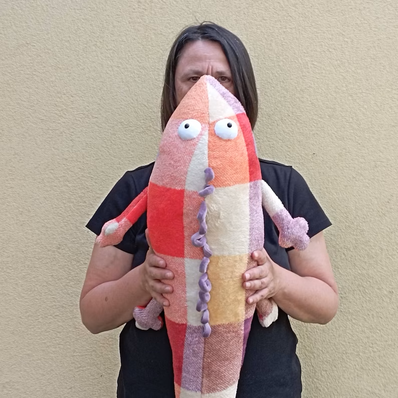 handmade gift for kids huge iguana plush toy stuffed animal